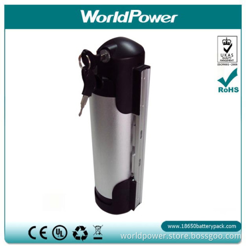 Bottle Type Electric Bike Battery Lithium Battery with Charger BMS 24V/36V/48V